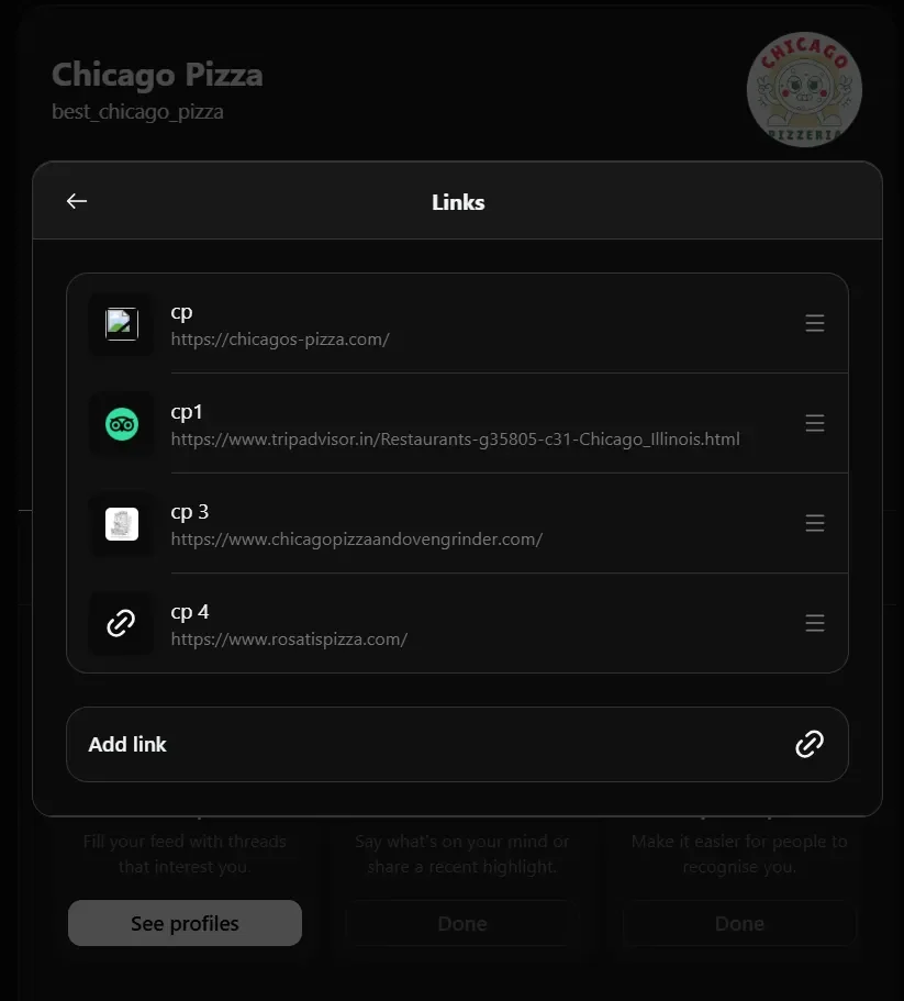 add bio link to Threads account add bio link to Threads account
