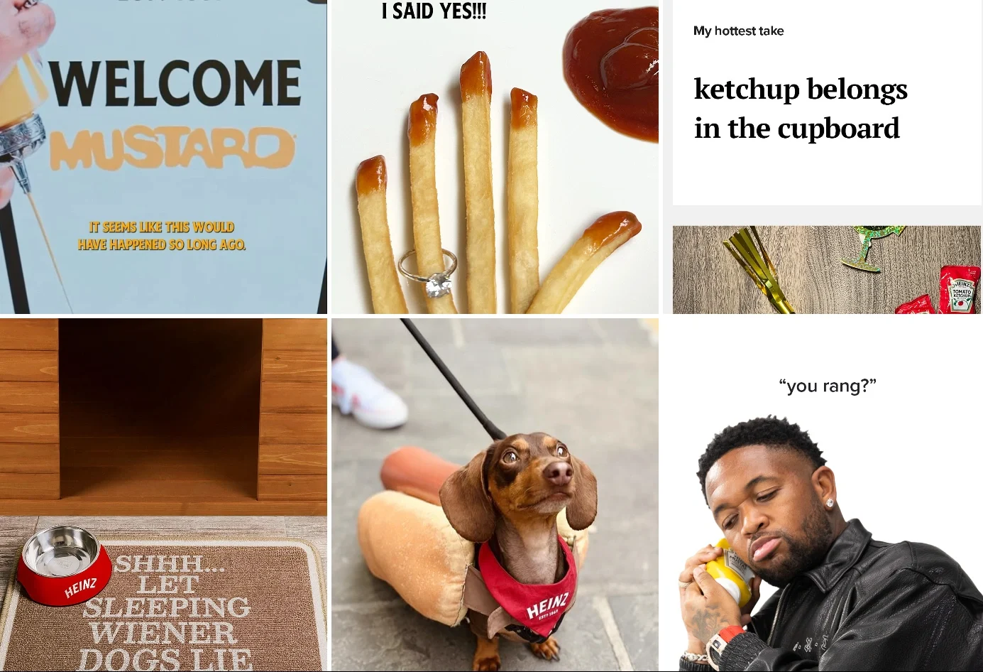 Heinz Instagram Feed – Humorous and Relatable Posts Heinz’s Instagram feed showcasing their fun and humorous approach to marketing.