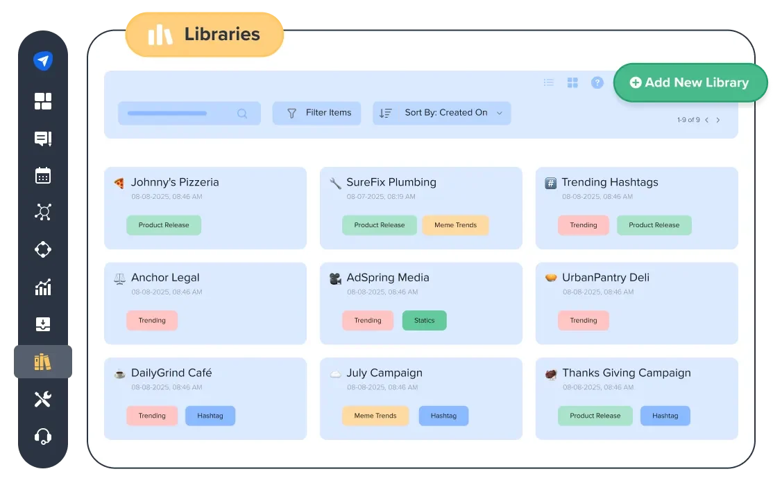 Create Multiple Libraries to Organize Content Easily