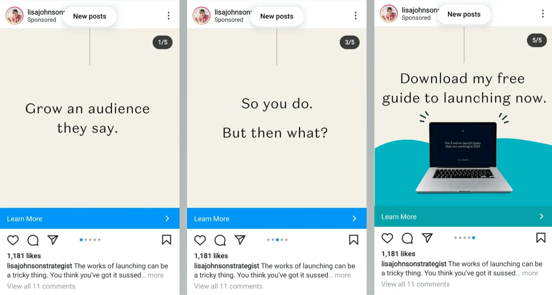 Instagram carousel post