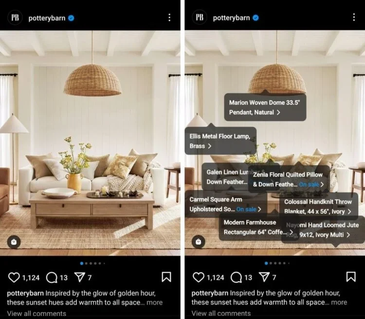 Social Commerce post in Instagram