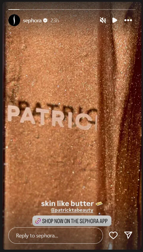 Image of Sephora’s Instagram Stories caption Image of Sephora’s Instagram Stories caption