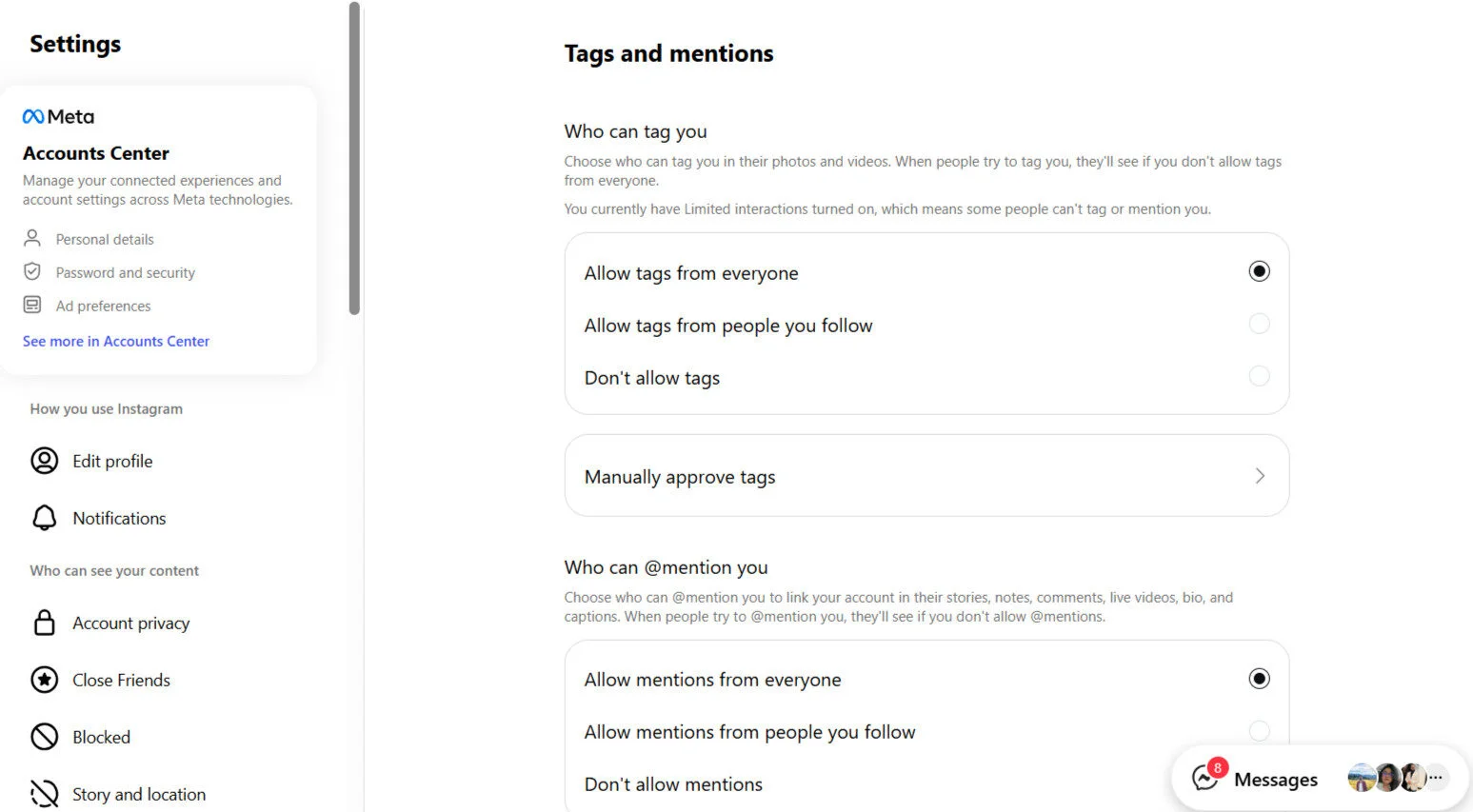 Tagging and Mentions