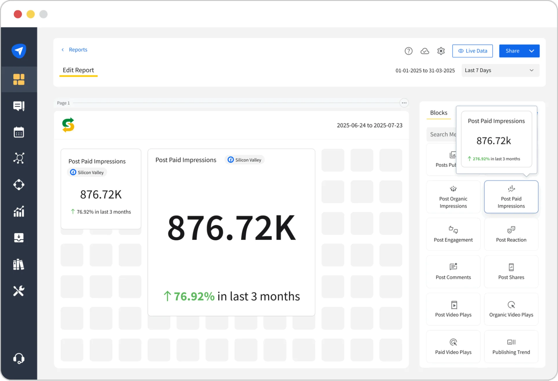 Add Boosted Post Performance Blocks Inside Custom Reports