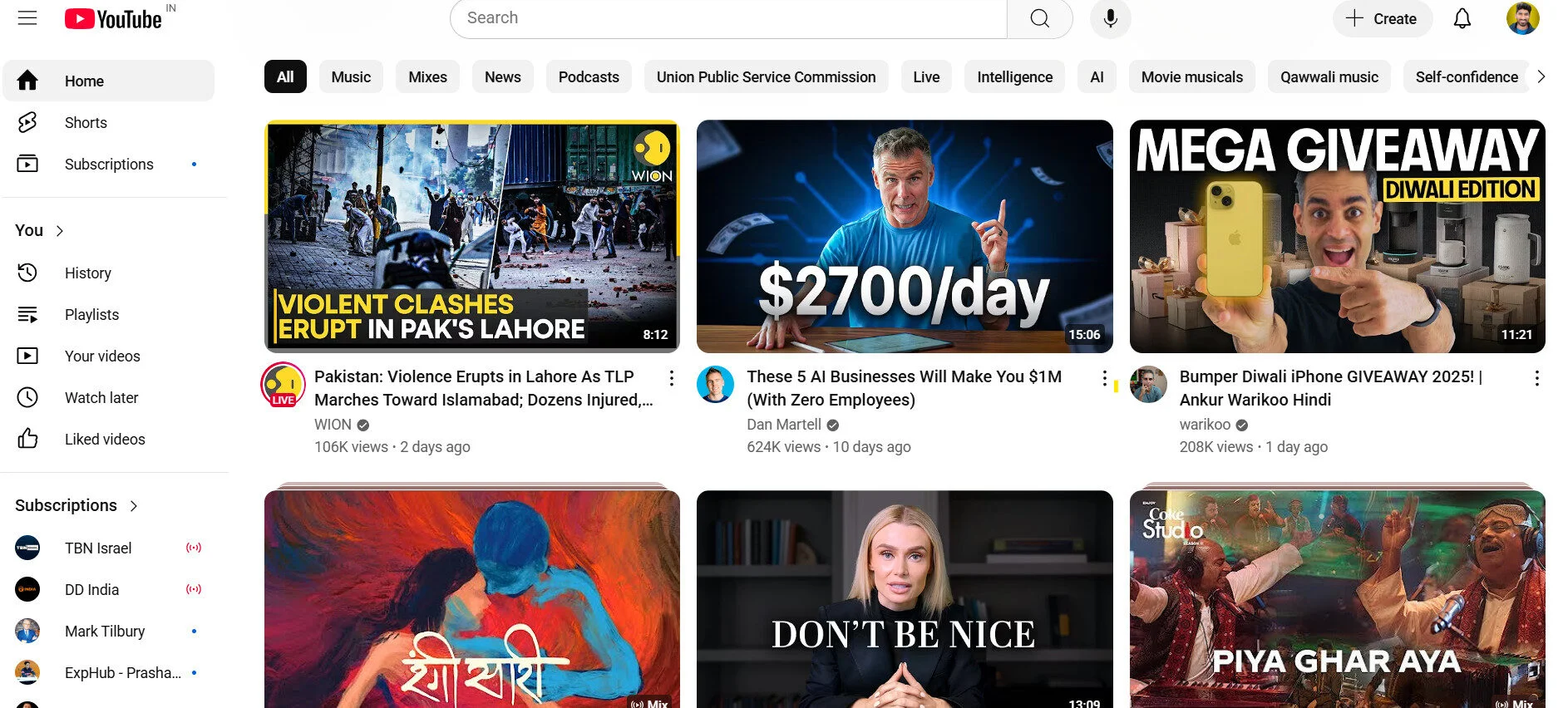 Factors that affect YouTube home page videos suggestions and personalise experience for users Factors that affect YouTube home page videos suggestions and personalise experience for users