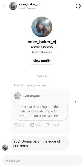 Ghost post replies in personal DM's