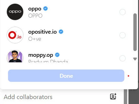 Invite collaborators in tags section Invite collaborators in tags section