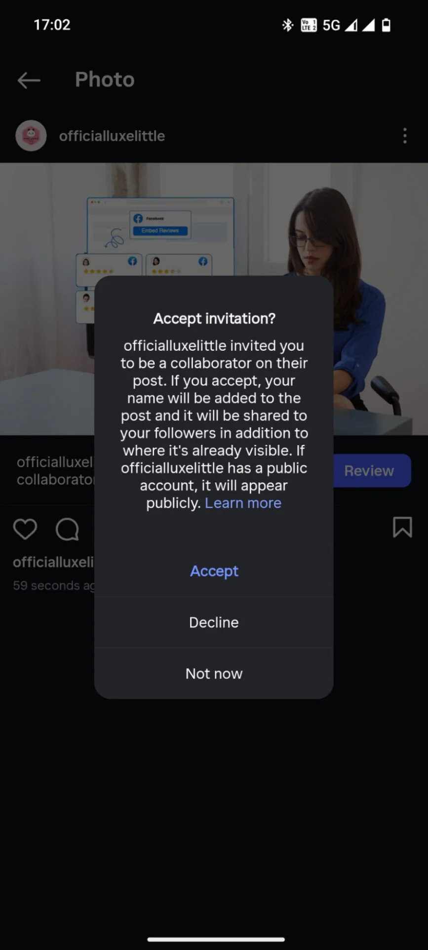 Post go live on collaborator feed once accepted request by collaborator Post go live on collaborator feed once accepted request by collaborator