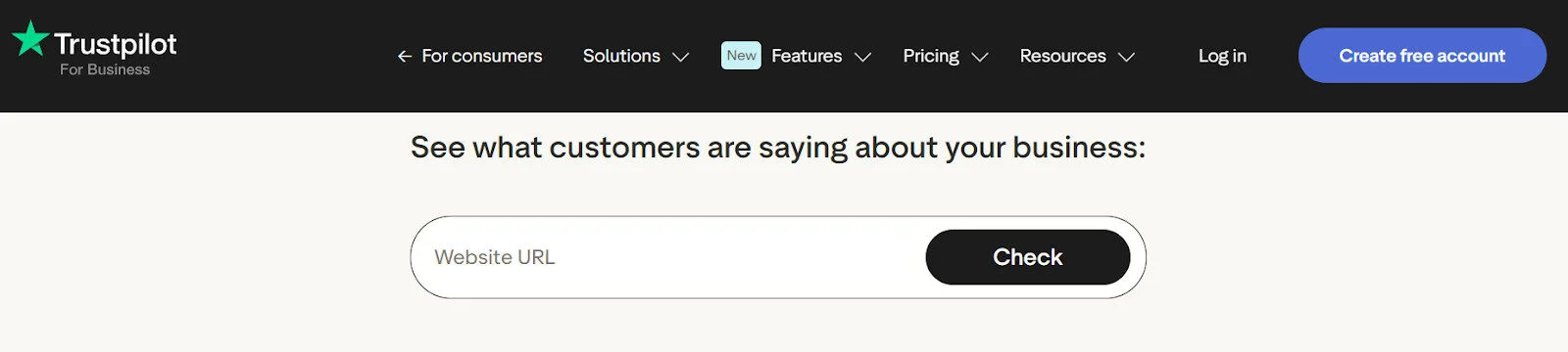Searching for an unclaimed profile on Trustpilot