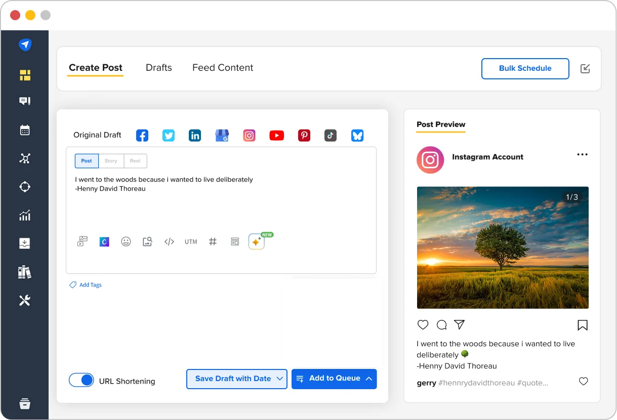 SocialPilot's scheduler SocialPilot's scheduler