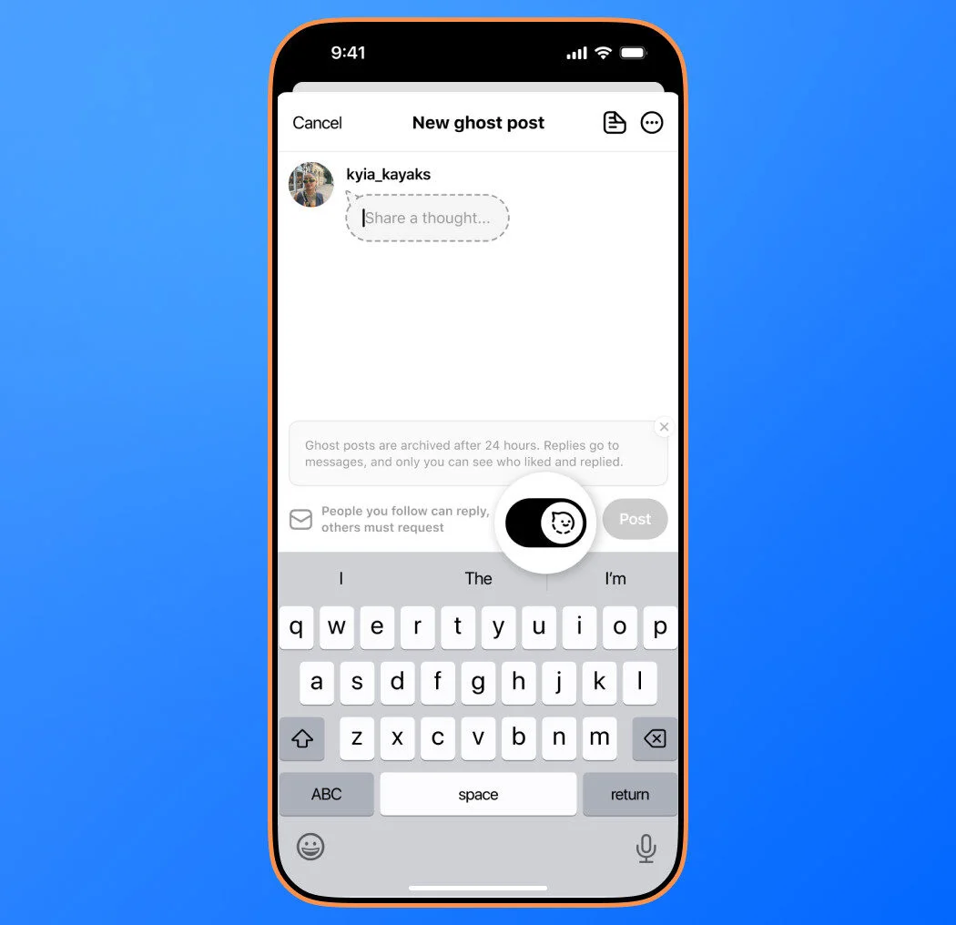 Turn on ghost mode and write down content Turn on ghost mode and write down content