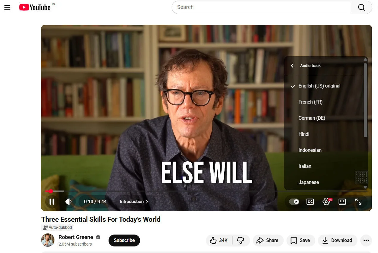 YouTube Algorithm pushes videos for a Global Audience with Multi-Language audio and subtitles YouTube Algorithm pushes videos for a Global Audience with Multi-Language audio and subtitles