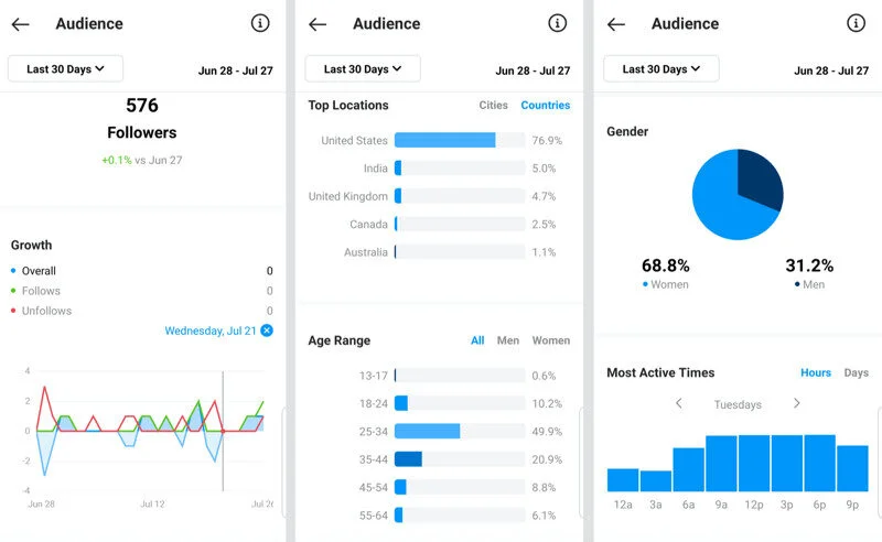 Instagram business page insights and analytics Instagram business page insights and analytics