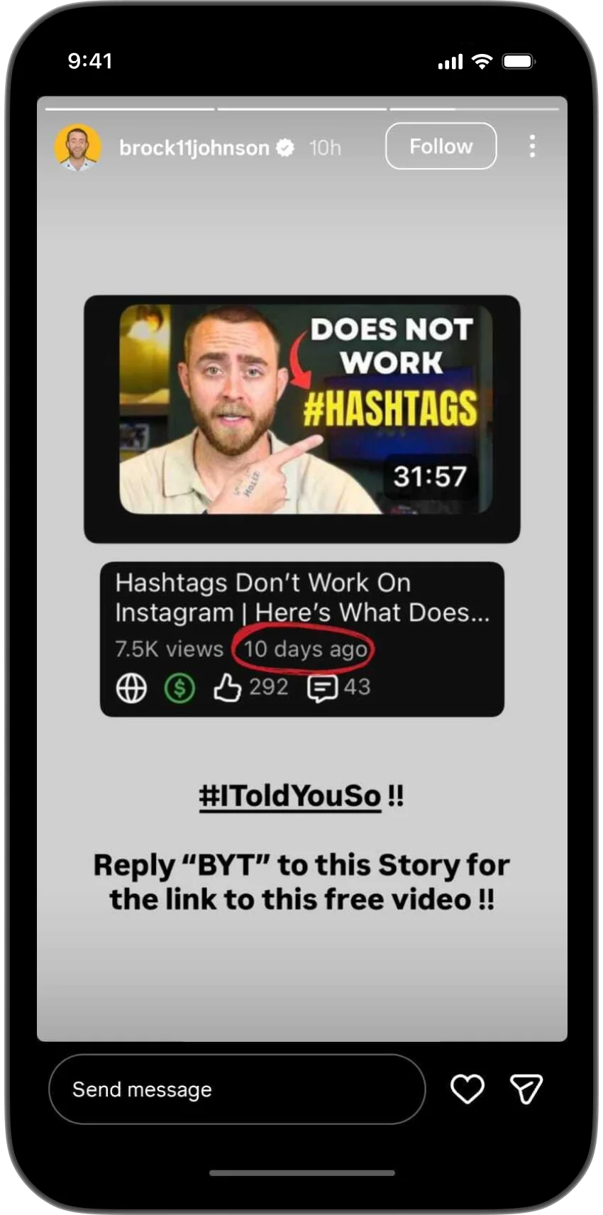 brock jhonson instagram story promoting youtube video brock jhonson instagram story promoting youtube video