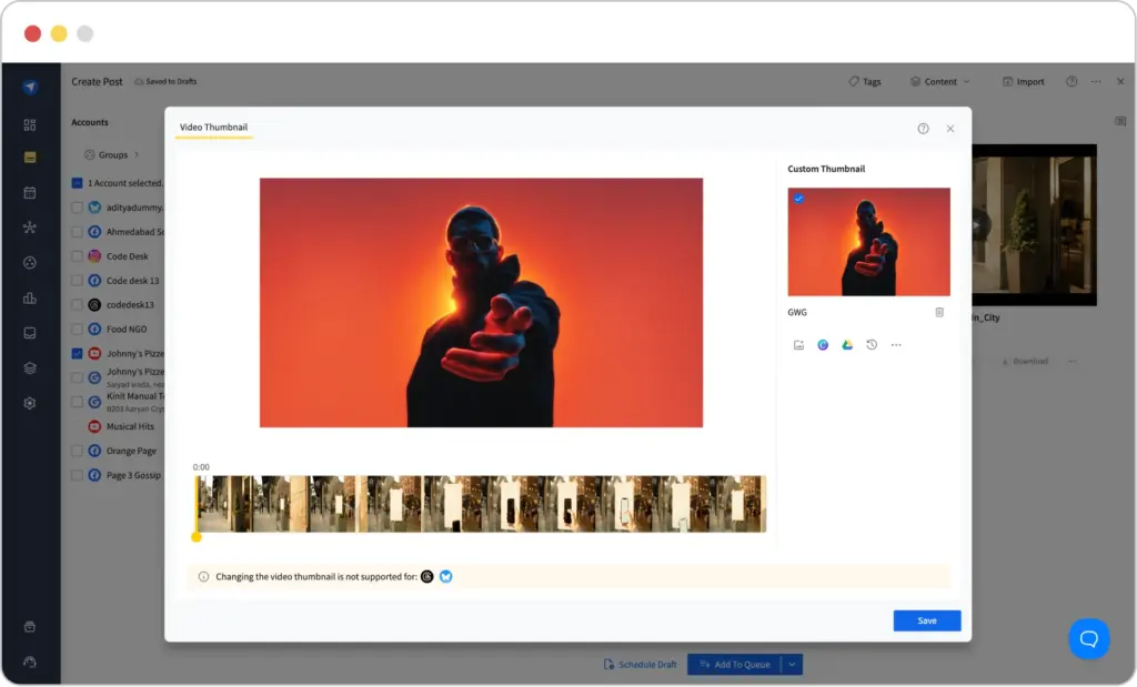 Upload Youtube Video or Short video thumbnail