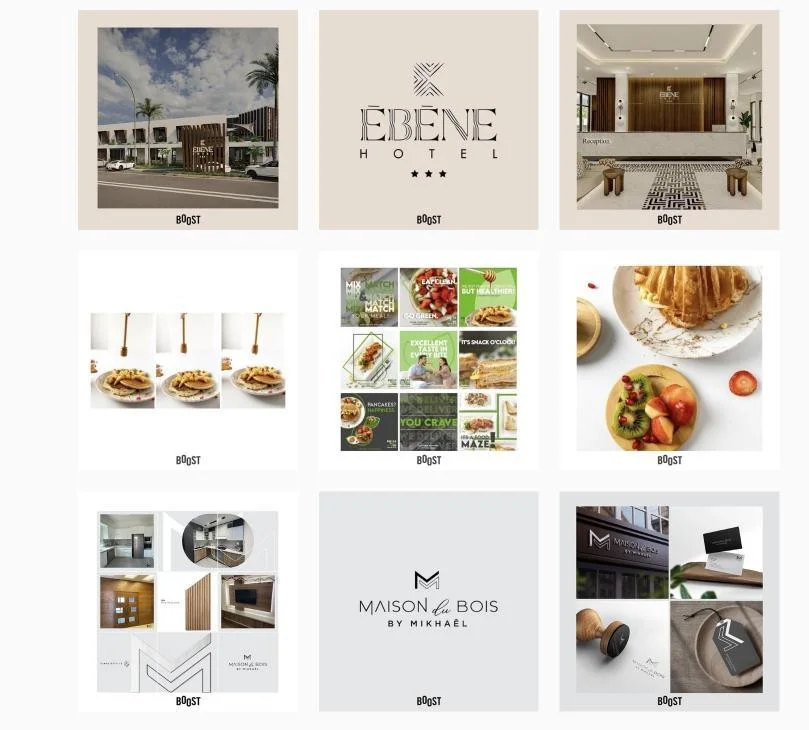Instagram profile of BoostMarketing with some visually appealing graphics Instagram profile of BoostMarketing with some visually appealing graphics
