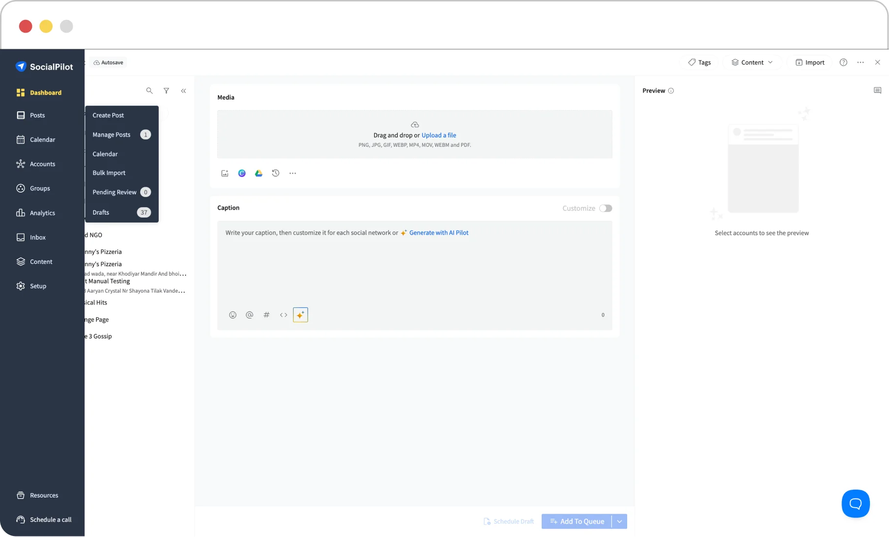 Manage Posts Manage Posts