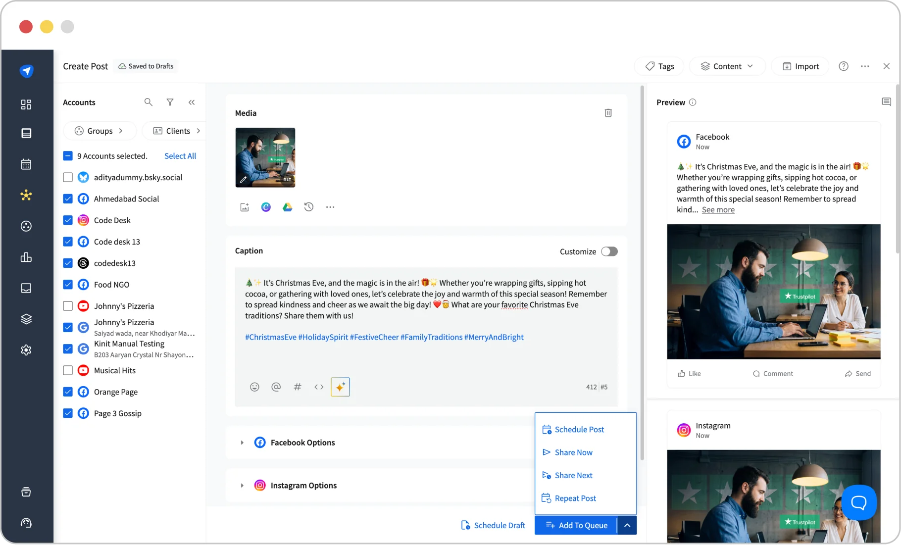 Queuing the Post Queuing the Post