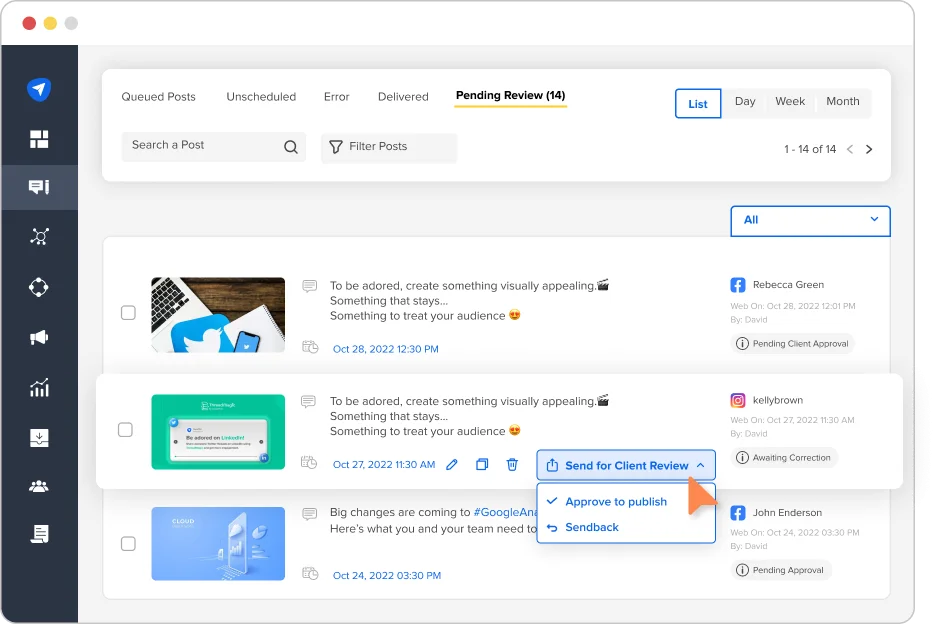 Assign roles to team members and set client approval system with SocialPilot Assign roles to team members and set client approval system with SocialPilot