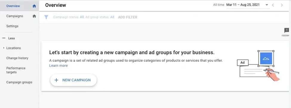 Click + New Campaign to launch new ad on YouTube Click + New Campaign to launch new ad on YouTube