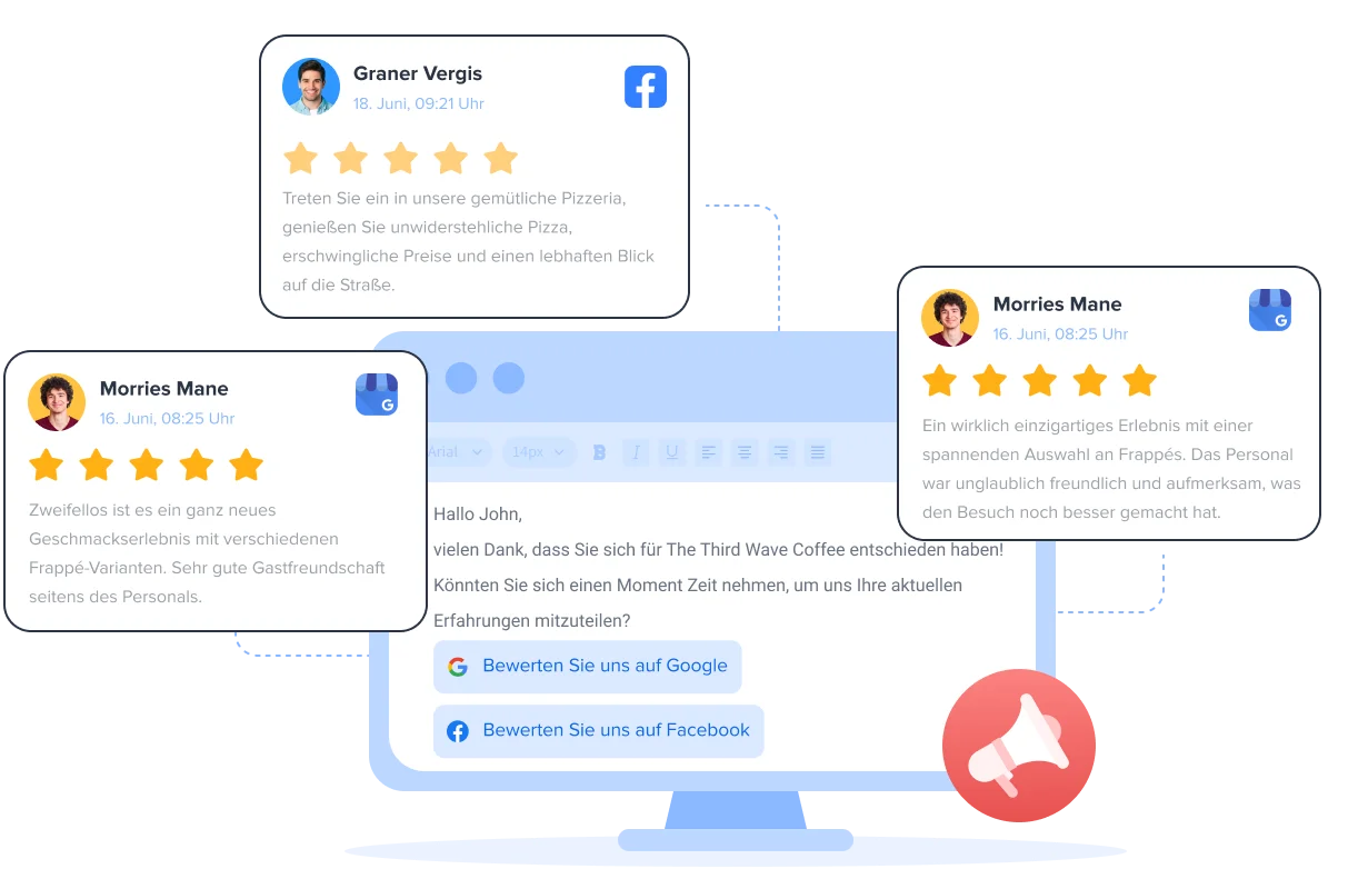 Erhalten Sie mehr 5-Sterne-Bewertungen