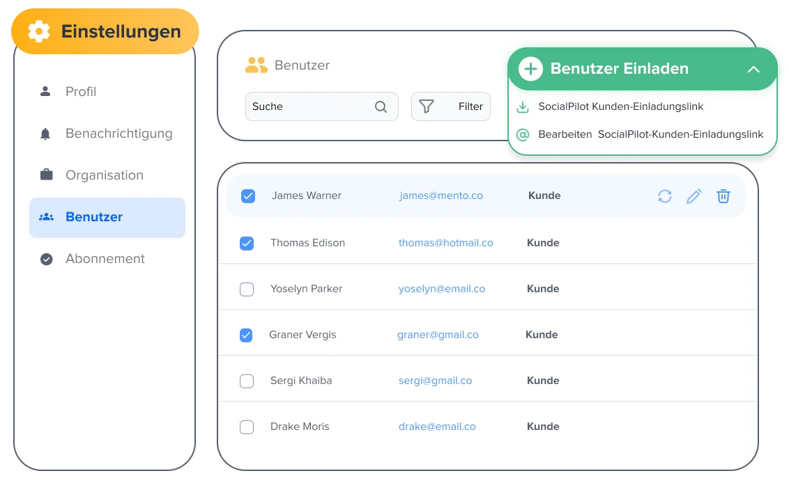 Mehrere Clients von einem Ort aus Mehrere Clients von einem Ort aus