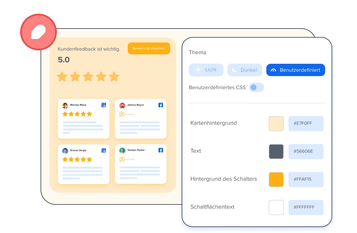 Mit Filtern die gewünschten Bewertungen anzeigen