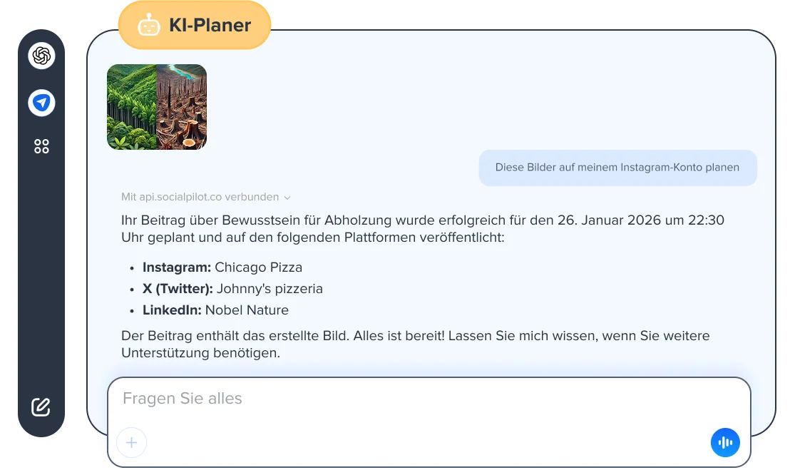 Planen auf Befehl über alle Plattformen hinweg