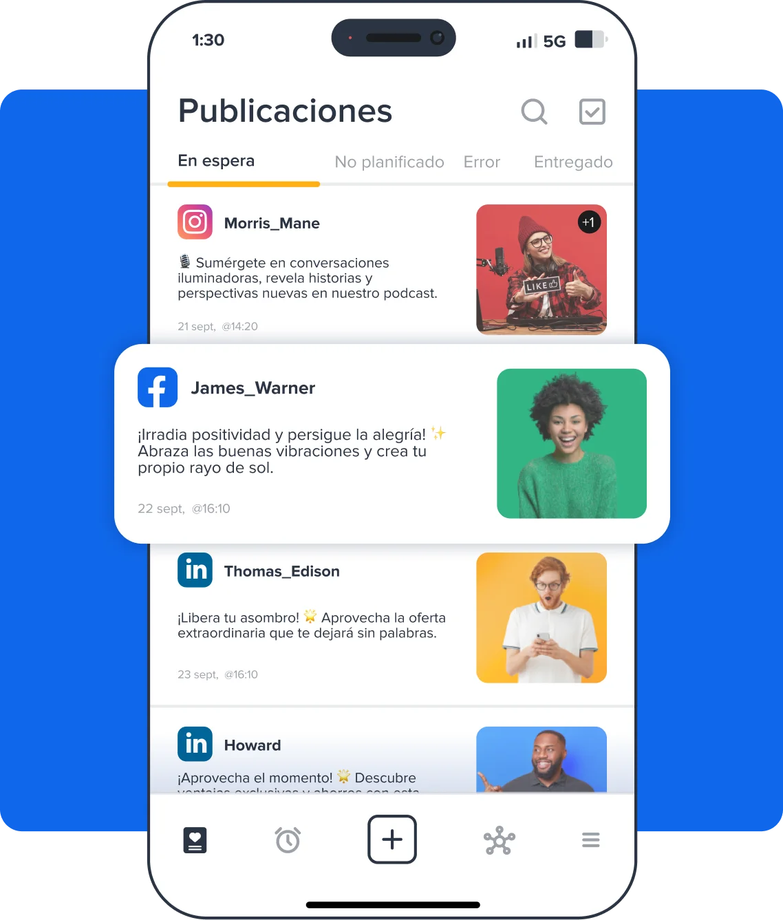 Aplicación móvil SocialPilot