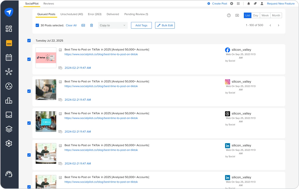 Bulk Edit Scheduled Posts