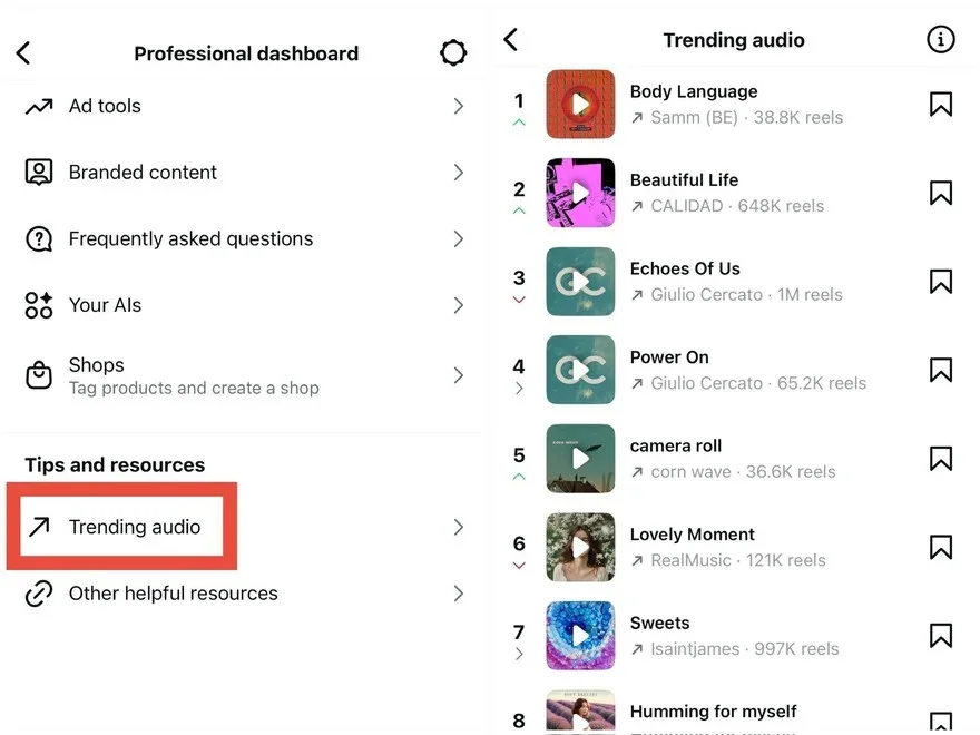 Check the Professional Dashboard