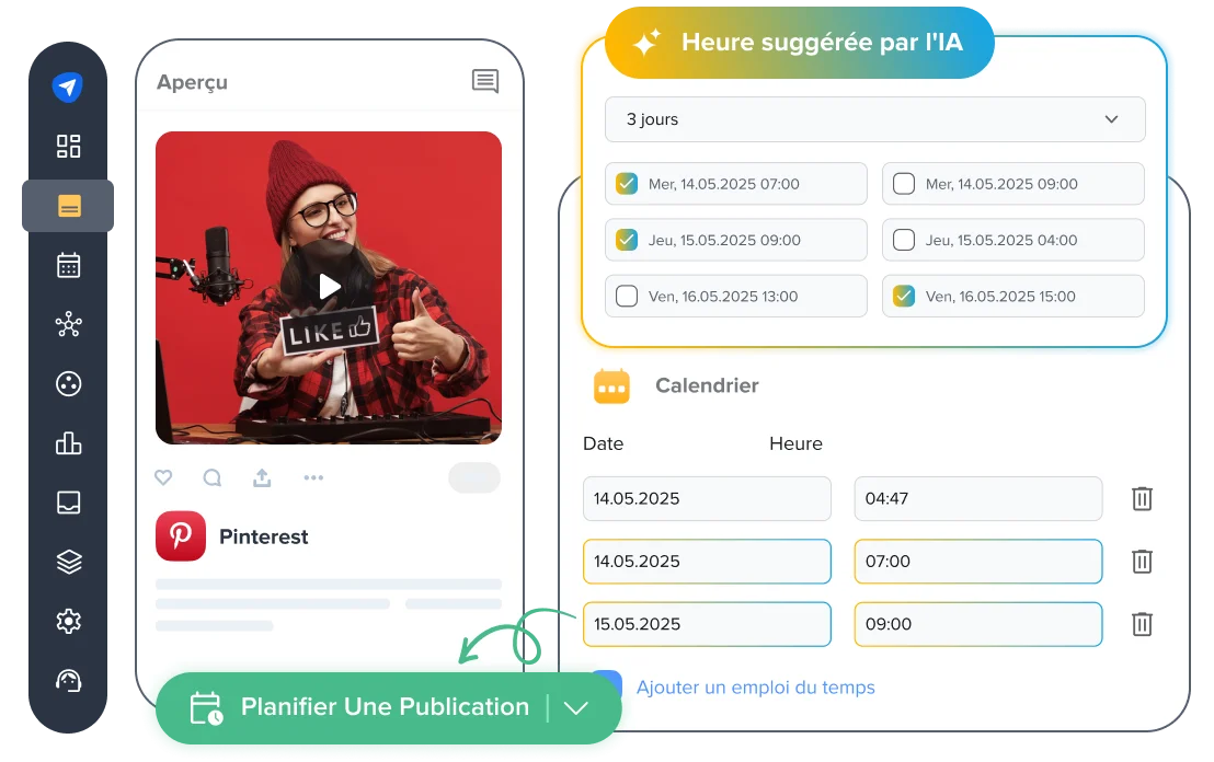 Délai suggéré par l'IA