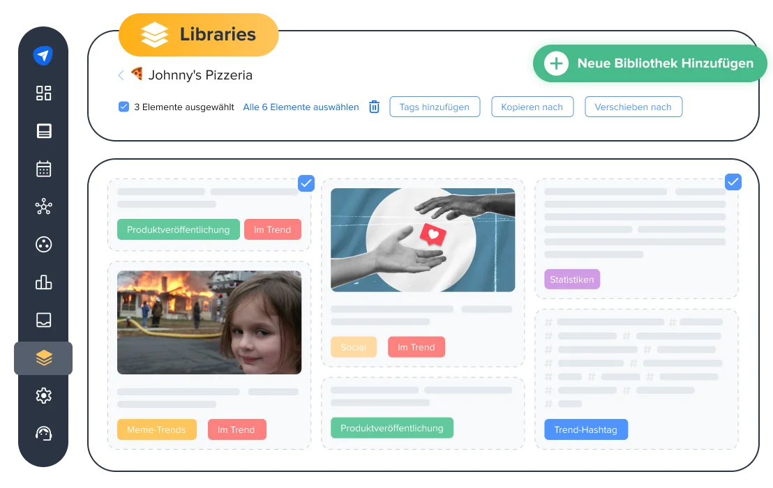 Einfaches Organisieren großer Mengen von Inhalten