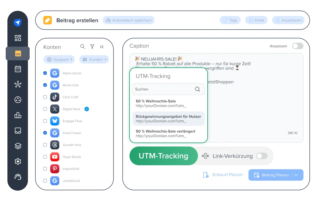 Genaue Verfolgung von Kampagnen in Google Analytics