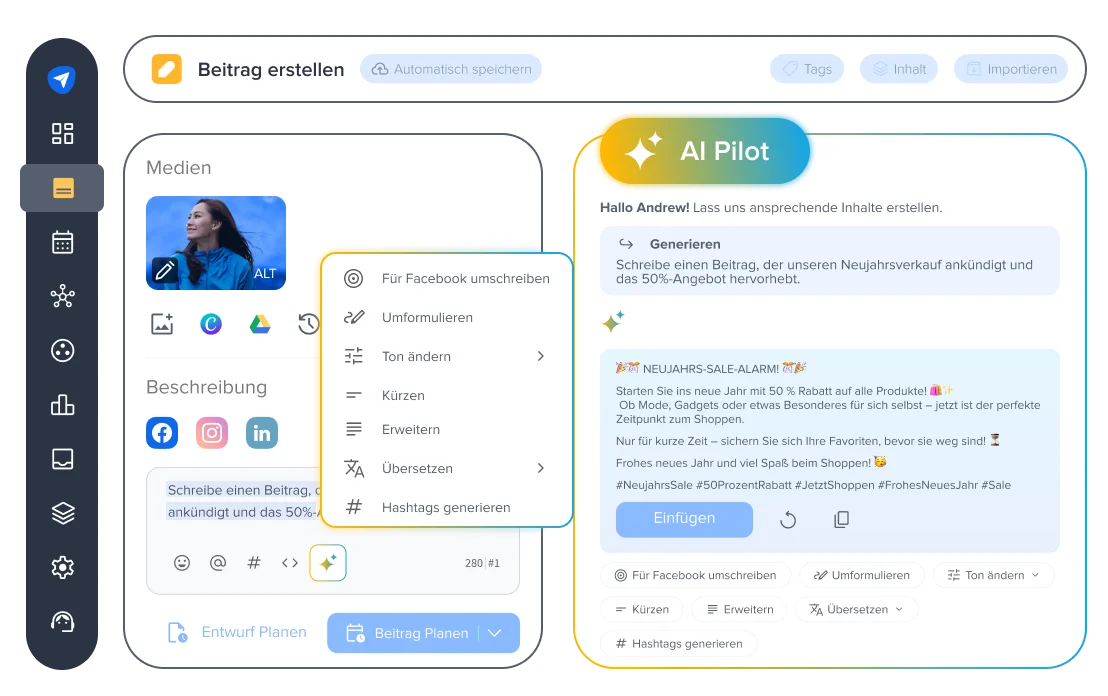 Ideen und Beiträge im Handumdrehen fertig