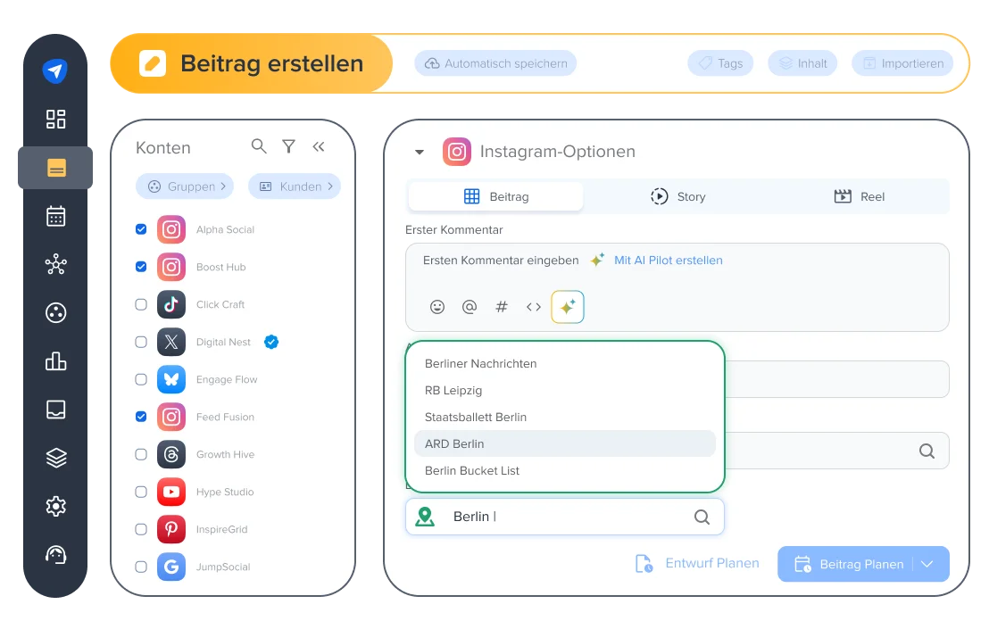 Integration von Standortinformationen