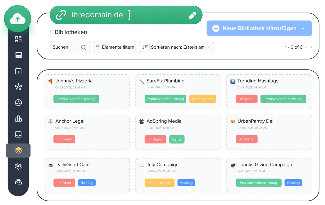 Kunden mit markengeschützten Bibliotheken für sich gewinnen