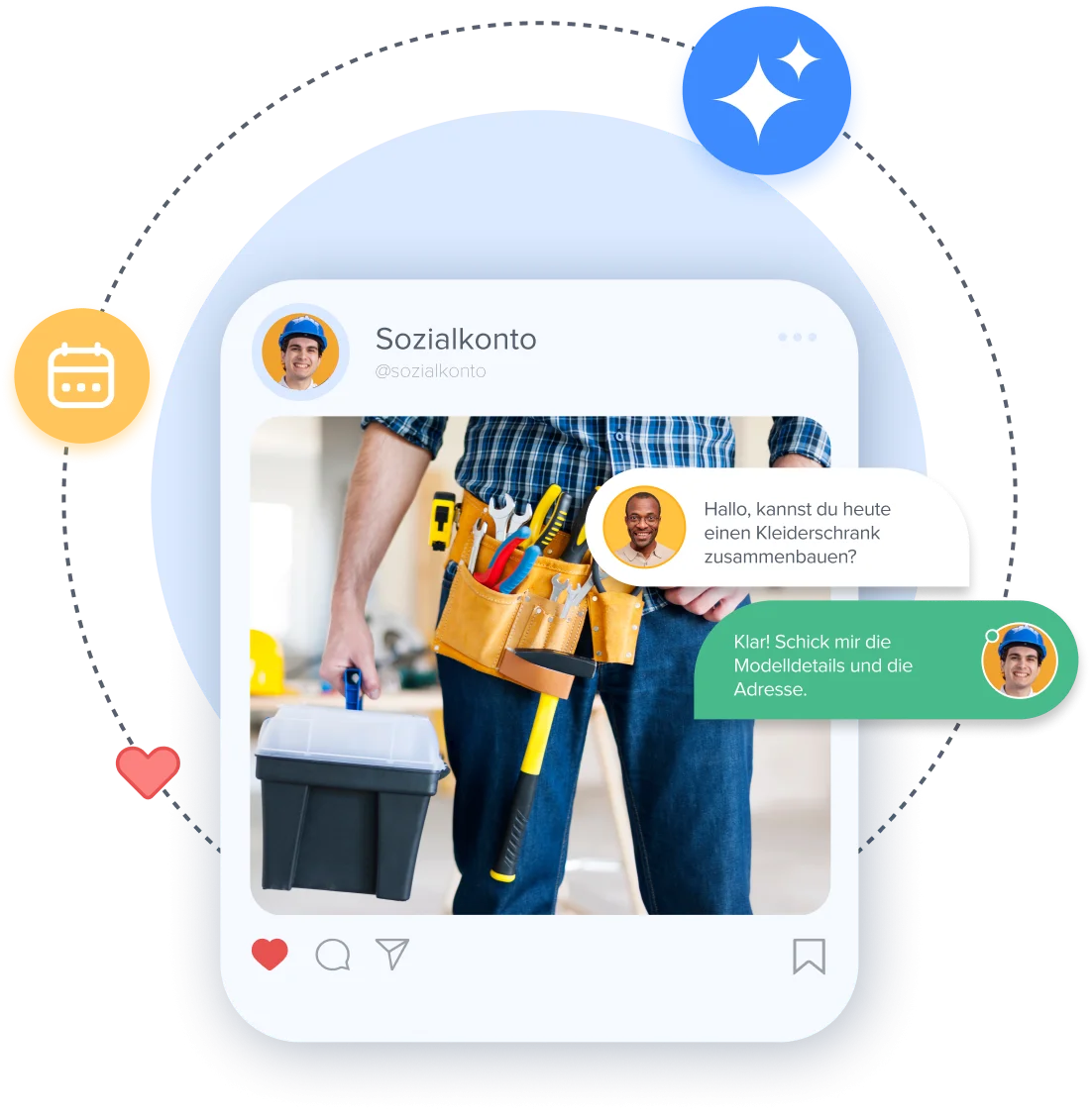 Soziale Medien sollen das Handwerk widerspiegeln, das die Häuser am Laufen hält