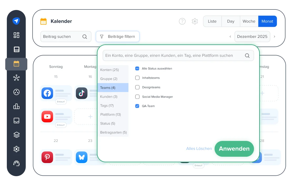 Strategie für soziale Medien