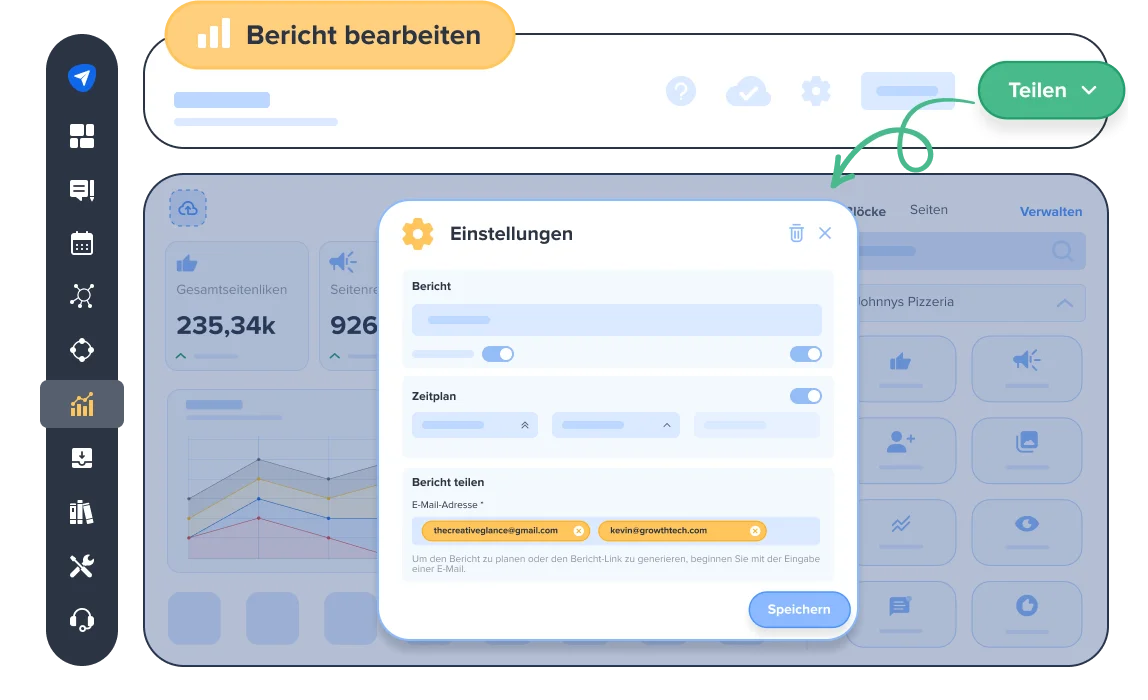 Regelmäßige Planung und Bereitstellung von Berichten