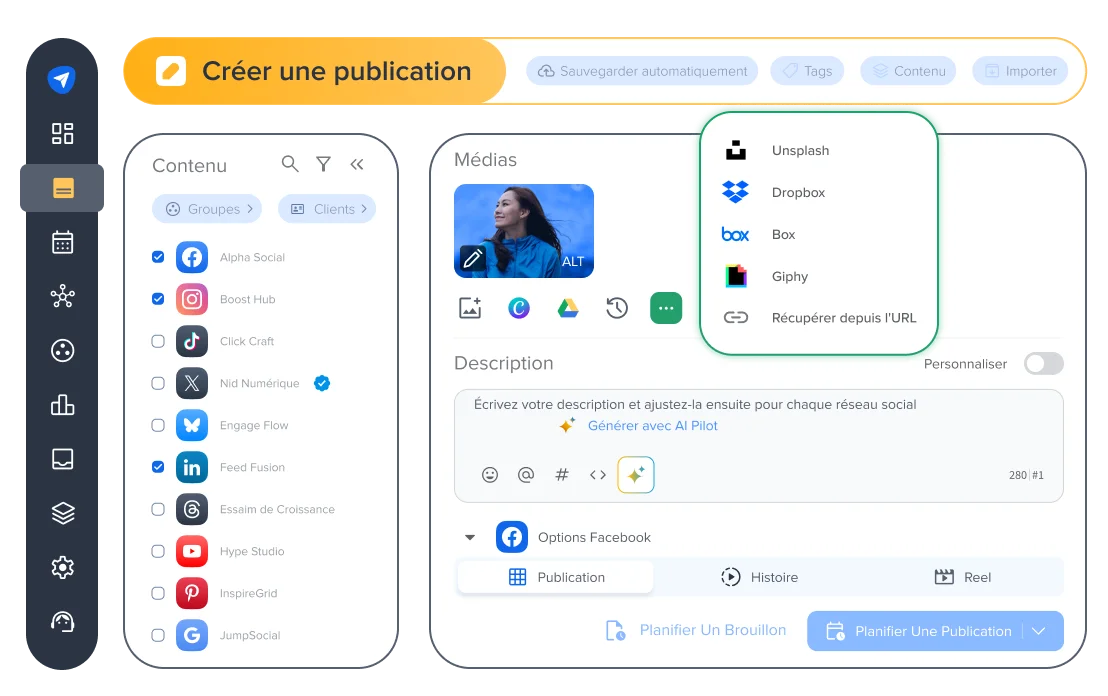 facebook créer un post