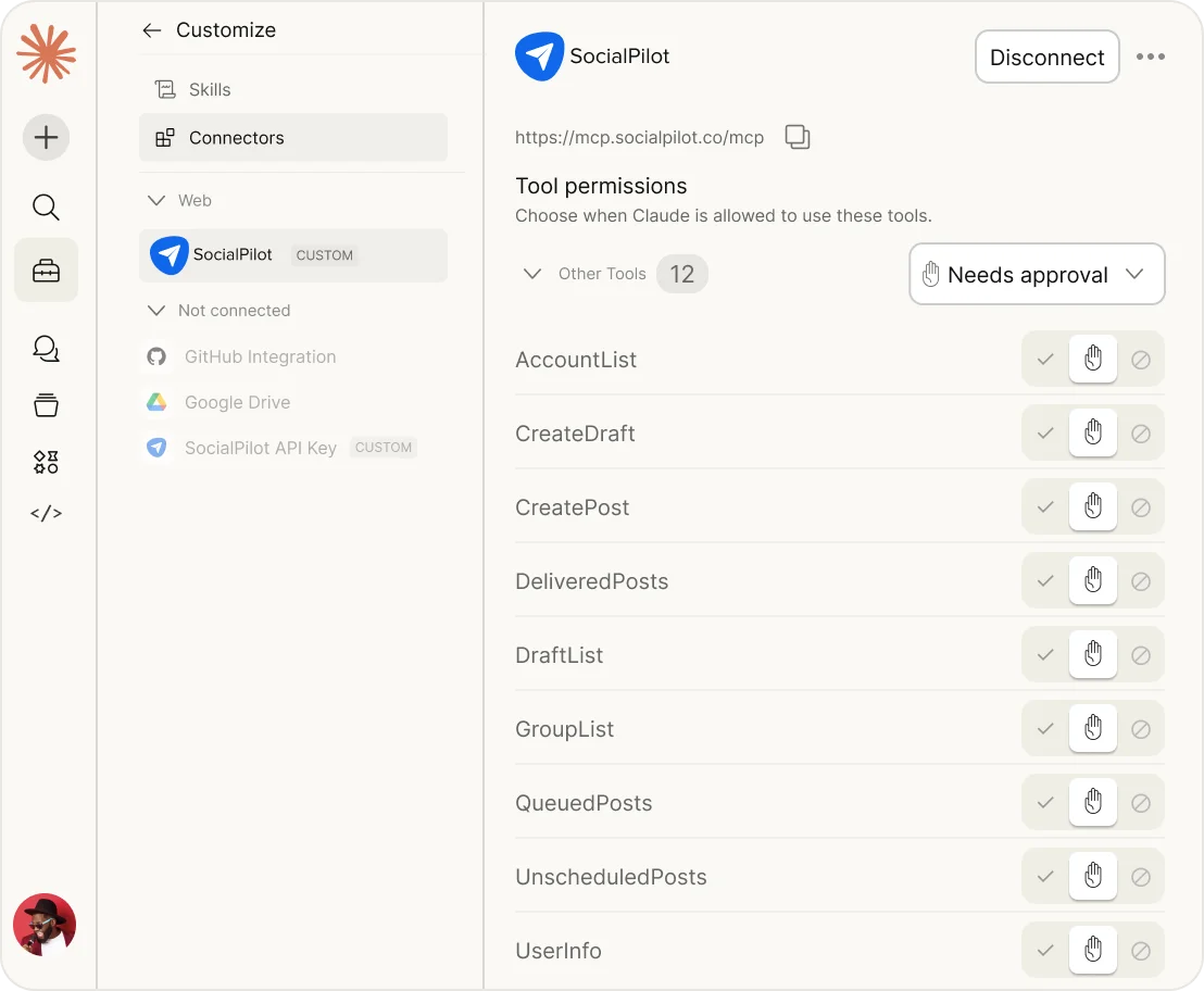 AI assistants full access to SocialPilot