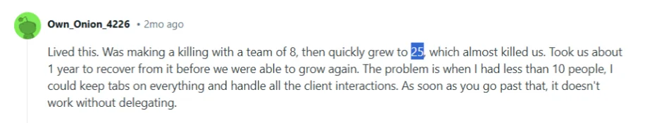 An agency owner sharing how reaching 25 clients made them shut down An agency owner sharing how reaching 25 clients made them shut down