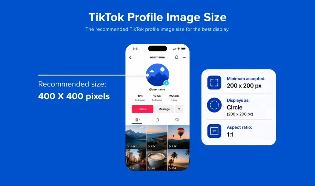 TikTok Profile Image Size 
