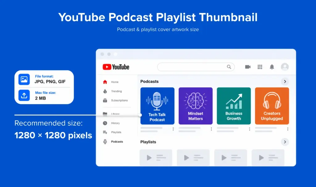 YouTube Podcast Playlist Thumbnail  