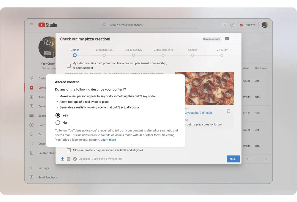 YouTube requires creators to label AI-generated or significantly AI-altered content YouTube requires creators to label AI-generated or significantly AI-altered content