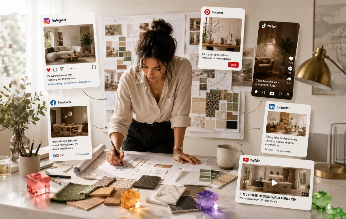 Social Media for Interior Designers: The Complete Platform Guide 2026