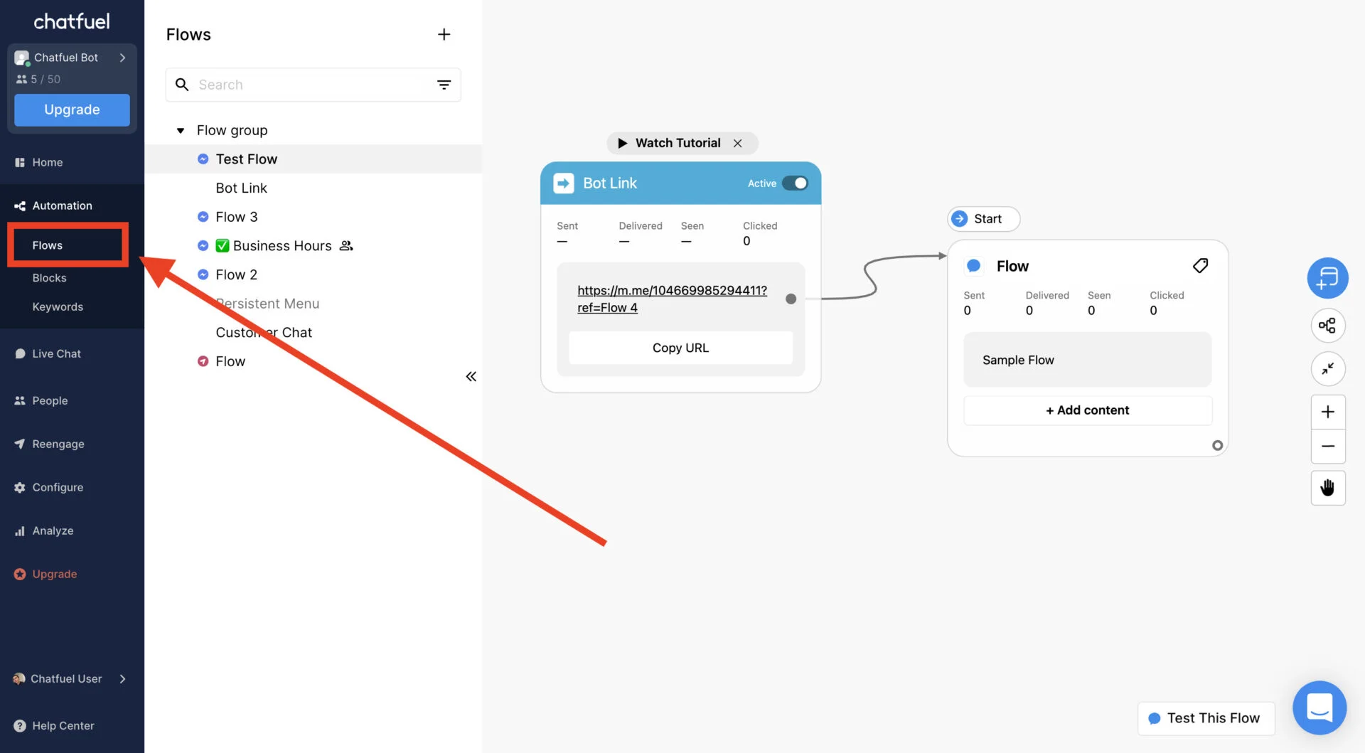 How to create flows in Chatfuel's dashboard How to create flows in Chatfuel's dashboard