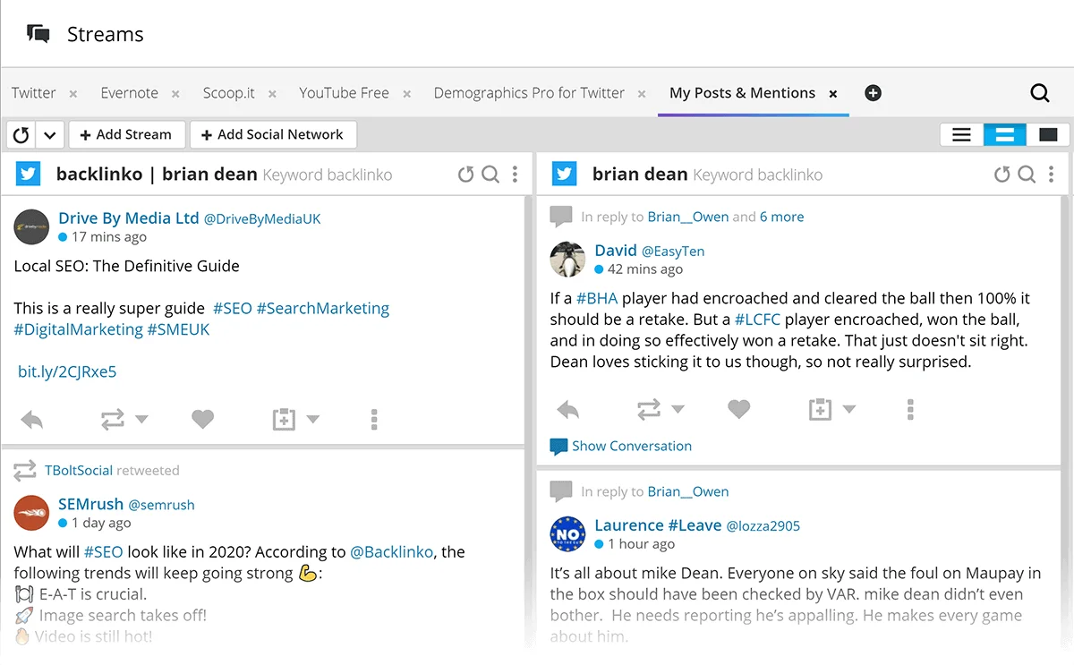 Hootsuite streams Hootsuite streams