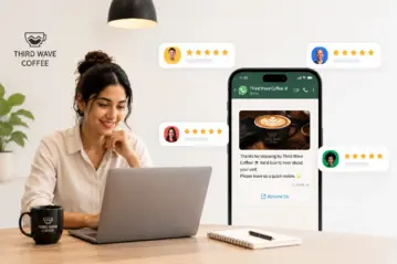 send review requests on whatsapp
